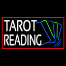 White Tarot Reading With Cards Handmade Art Neon Sign