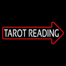 White Tarot Reading With Red Arrow Handmade Art Neon Sign