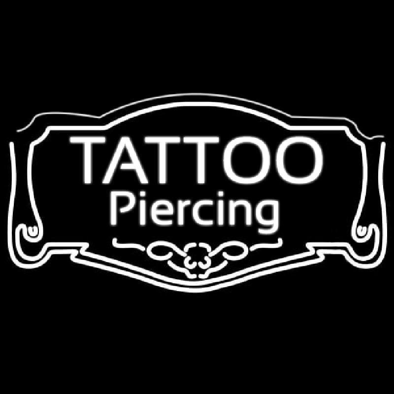 White Tattoo Piercing Handmade Art Neon Sign