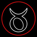 White Taurus Handmade Art Neon Sign