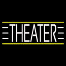 White Theater Yellow Line Handmade Art Neon Sign
