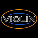 White Violin Handmade Art Neon Sign