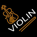 White Violin Handmade Art Neon Sign