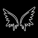 White Wings Handmade Art Neon Sign