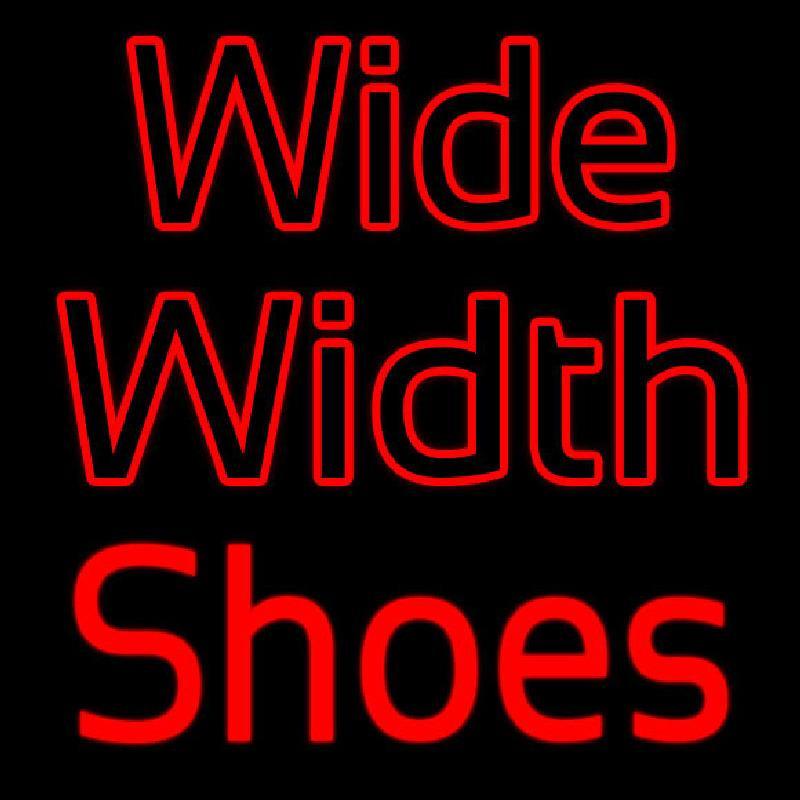 Wide Width Shoes Handmade Art Neon Sign