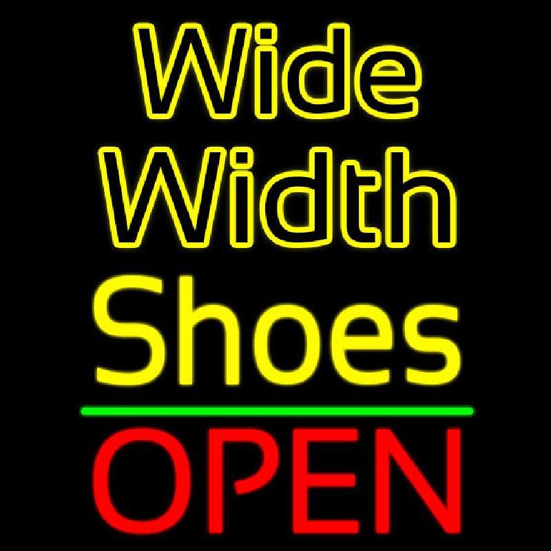 Wide Width Shoes Open Handmade Art Neon Sign
