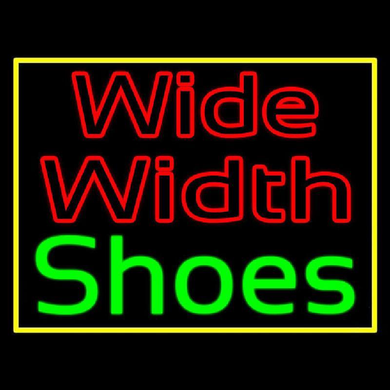 Wide Width Shoes With Border Handmade Art Neon Sign