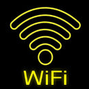 Wifi Retro Yellow Handmade Art Neon Sign