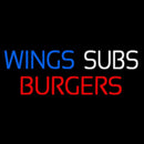Wings Subs Burgers Handmade Art Neon Sign