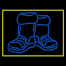 Winter Boots With Border Handmade Art Neon Sign