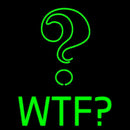 Wtf With Question Mark Handmade Art Neon Sign