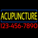Yellow Acupuncture With Phone Number Handmade Art Neon Sign