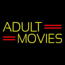 Yellow Adult Movies Handmade Art Neon Sign