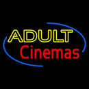 Yellow Adult Red Cinemas Handmade Art Neon Sign