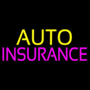 Yellow Auto Pink Insurance Handmade Art Neon Sign