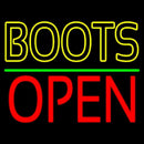 Yellow Boots Open Handmade Art Neon Sign