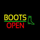 Yellow Boots Open With Logo Handmade Art Neon Sign