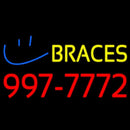 Yellow Braces Red Phone Number Handmade Art Neon Sign