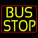 Yellow Bus Stop Handmade Art Neon Sign