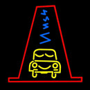 Yellow Car With Red Border Handmade Art Neon Sign