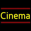 Yellow Cinema Cursive Handmade Art Neon Sign