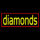 Yellow Diamond Red Border Handmade Art Neon Sign