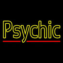 Yellow Double Stroke Psychic Handmade Art Neon Sign