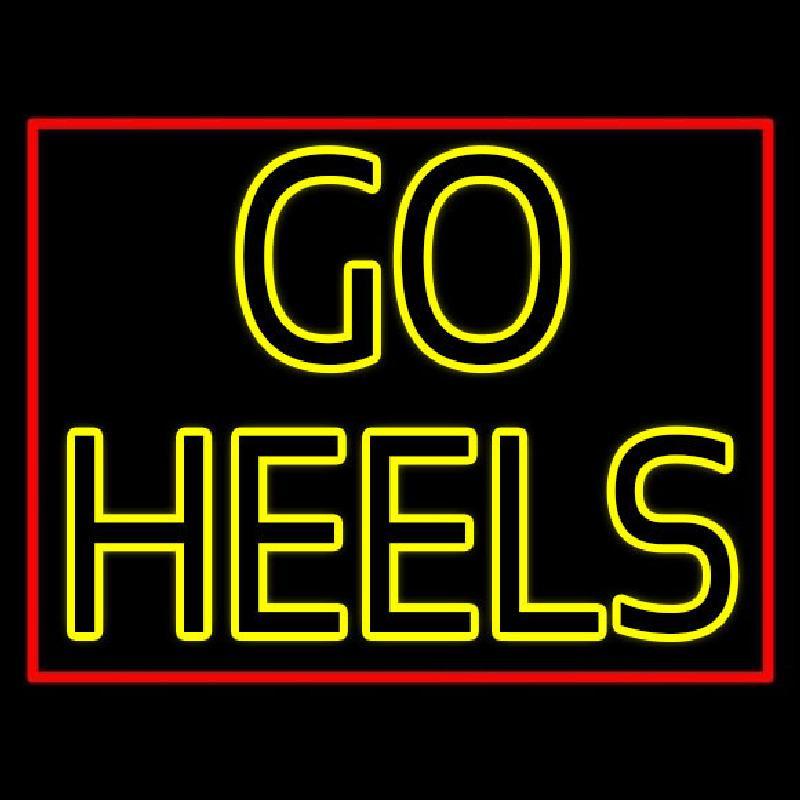 Yellow Go Heels Handmade Art Neon Sign