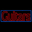 Yellow Guitars Green Line Handmade Art Neon Sign