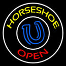 Yellow Horseshoe Open Handmade Art Neon Sign