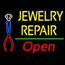 Yellow Jewelry Repair Red Open Block Handmade Art Neon Sign