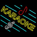 Yellow Karaoke Border Handmade Art Neon Sign