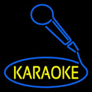 Yellow Karaoke With Mike Logo Handmade Art Neon Sign
