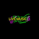 Yellow Live Music Block 1 Handmade Art Neon Sign