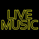 Yellow Live Music Block Handmade Art Neon Sign