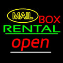 Yellow Mail Block Box Rental Open 2 Handmade Art Neon Sign