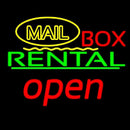 Yellow Mail Block Box Rental Open 3 Handmade Art Neon Sign
