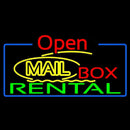 Yellow Mail Block Box Rental Open 4 Handmade Art Neon Sign