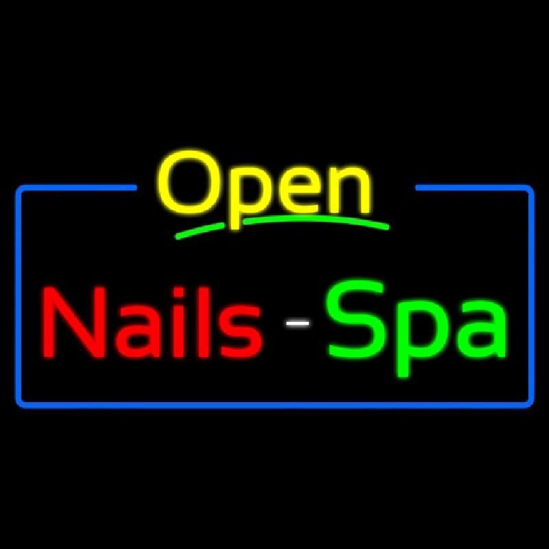 Yellow Nails Spa Open Handmade Art Neon Sign