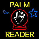 Yellow Palm Reader With Crystal Handmade Art Neon Sign
