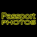 Yellow Passport Photos Block Handmade Art Neon Sign