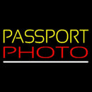 Yellow Passport Red Photo White Line Handmade Art Neon Sign