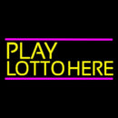 Yellow Play Lotto Here Handmade Art Neon Sign
