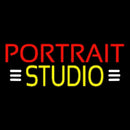 Yellow Portrait Studio With White Line Handmade Art Neon Sign