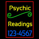 Yellow Psychic Readings With Phone Number Handmade Art Neon Sign