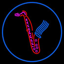 Yellow Saxophone Handmade Art Neon Sign