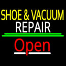 Yellow Shoe And Vacuum White Repair Open Handmade Art Neon Sign
