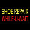 Yellow Shoe Repair Red While You Wait Handmade Art Neon Sign
