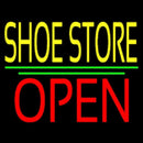 Yellow Shoe Store Open Handmade Art Neon Sign