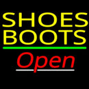 Yellow Shoes Boots Open Handmade Art Neon Sign